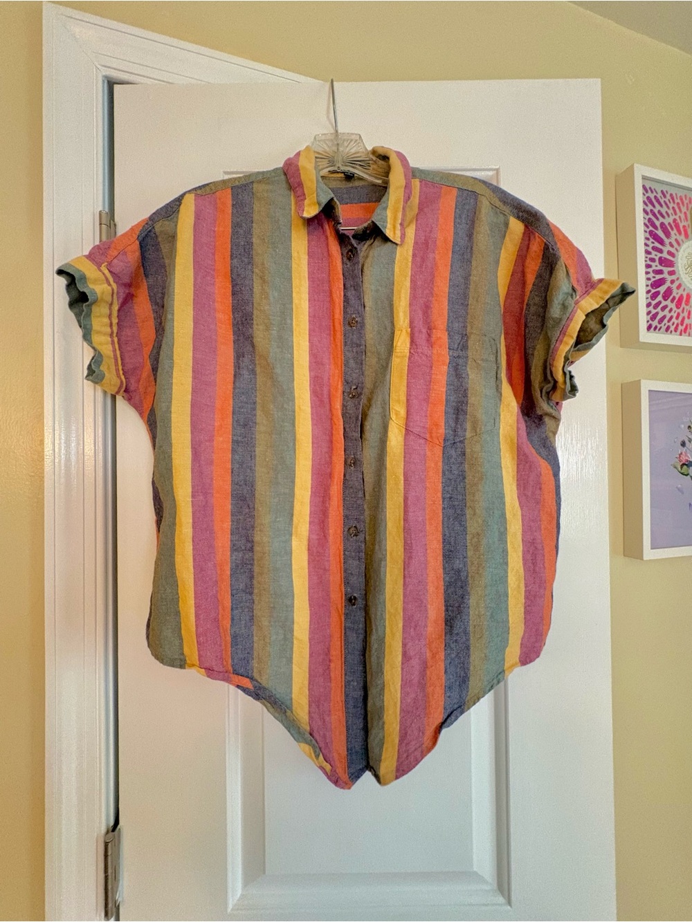 Madewell Multicolor Vertical Stripe Button-Down Shirt